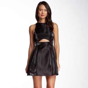 Black Cut-out Party dress w/ pink zipper